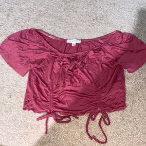 cropped tie shirt size L